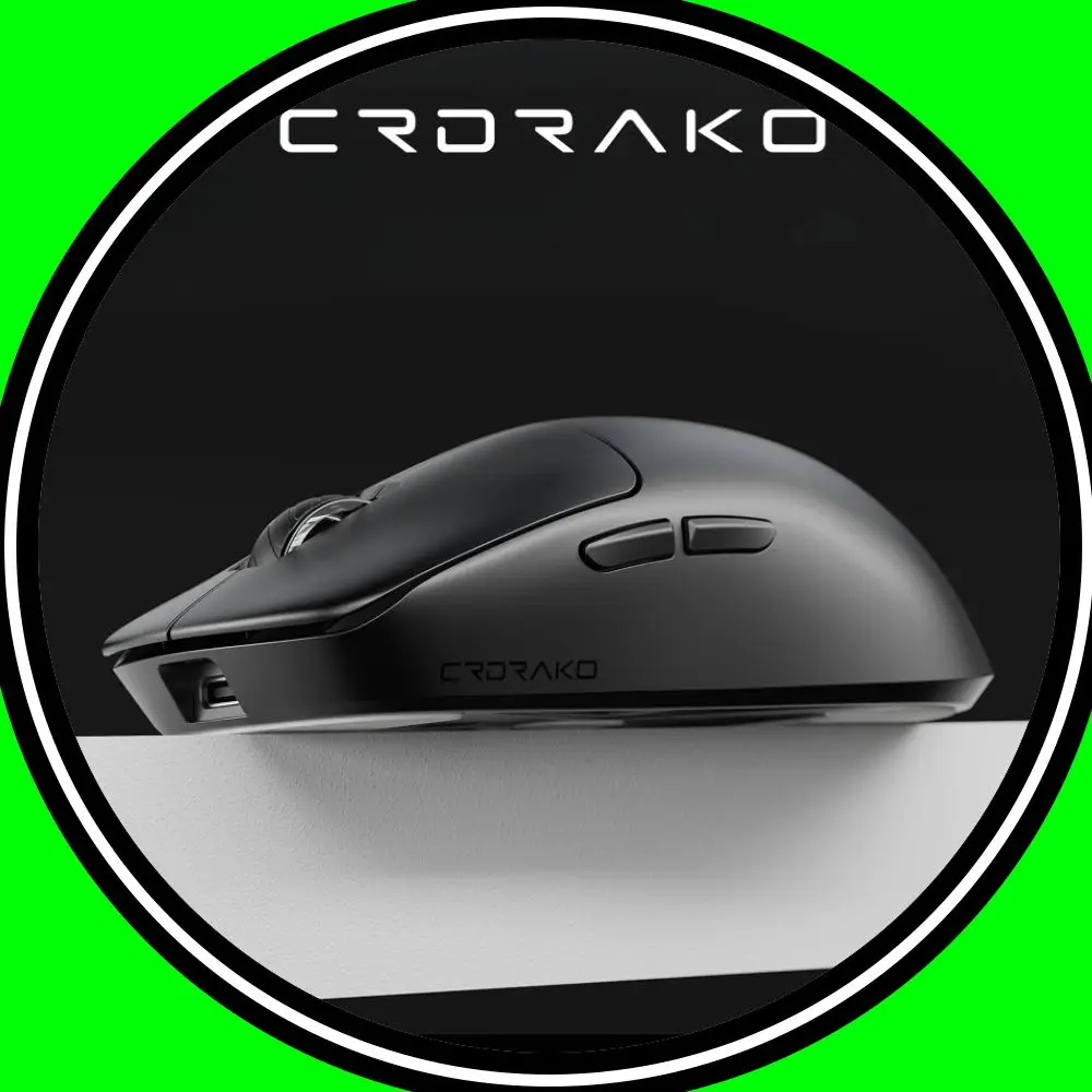 Ratón Inalámbrico para Juegos CRDRAKO KO-ONE 8K, Ultraligero de 35g, Interruptores Personalizados HUANO, Chip Emblemático 54H20 para Jugadores de FPS Valorant