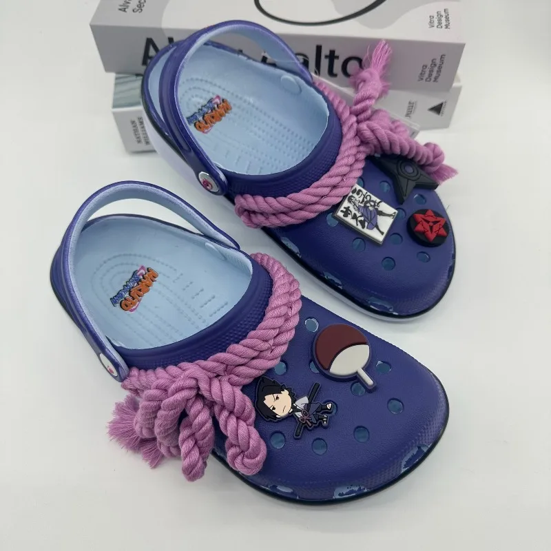 Anime Naruto Uzumaki Naruto Uchiha Sasuke Creative Fashionable Cartoon Pattern Comfortable Non-slip Wear-resistant Beach Sandals