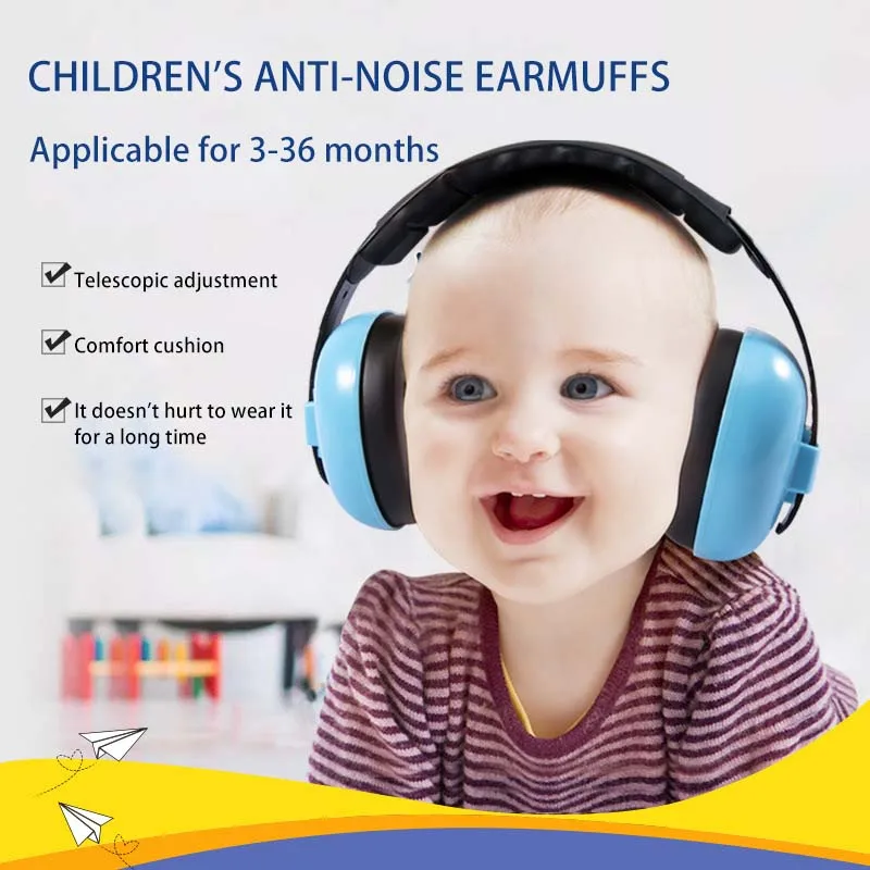 

Anti Noise Baby Headphones Children Sleep Ear Stretcher Baby Ears Protection Children Earmuffs Sleeping Earplugs Child Earmuff