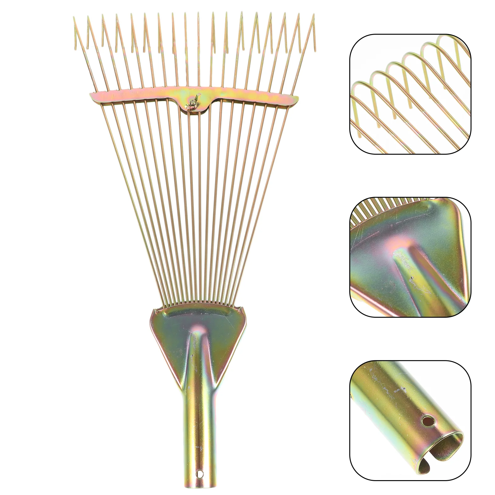 

Grass Rake Yard Garden Small Head Rakes for Leaves High-carbon Steel Leaf Lawns Gardening