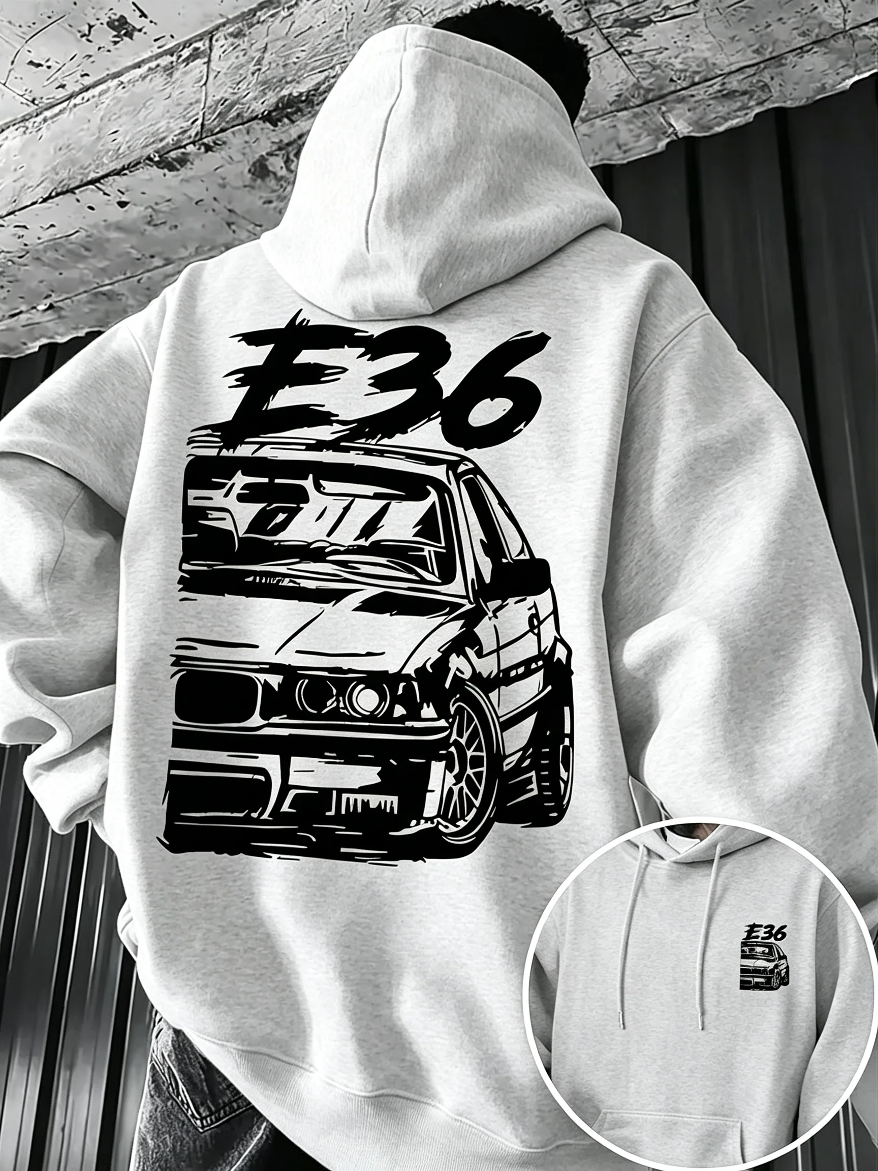 Neuer Herren-Kapuzenpullover, einzigartiges Muster- und Schriftzug-Design, vielseitiger Casual-Stil, bequeme Streetwear-Oberteile für den täglichen Gebrauch. – Detail 3