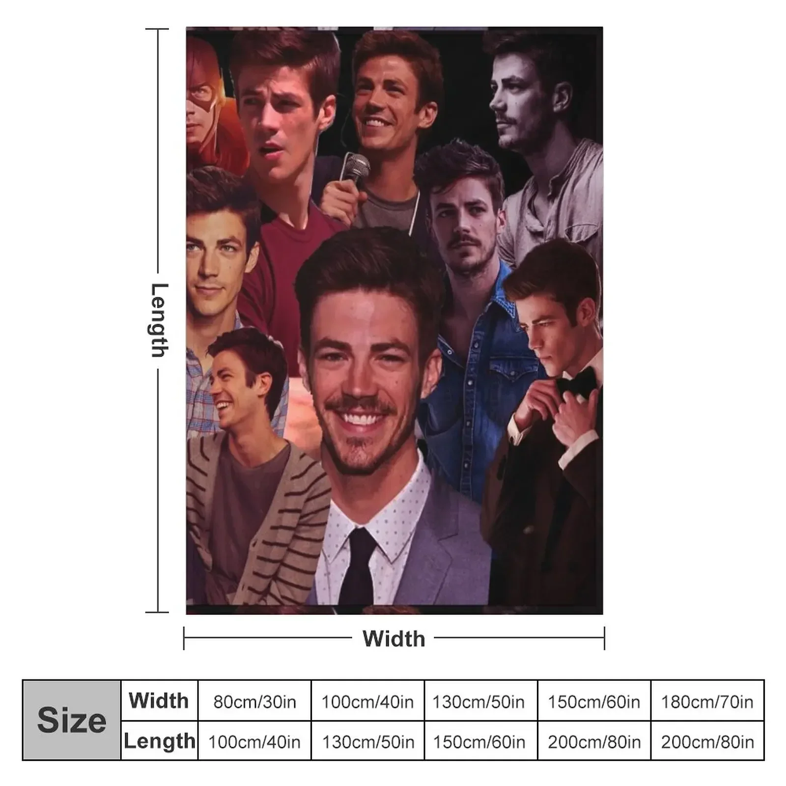 Grant Gustin Flash collage tribute design 2022 Throw Blanket Decorative Sofa Shaggy Stuffeds Thermal Blankets