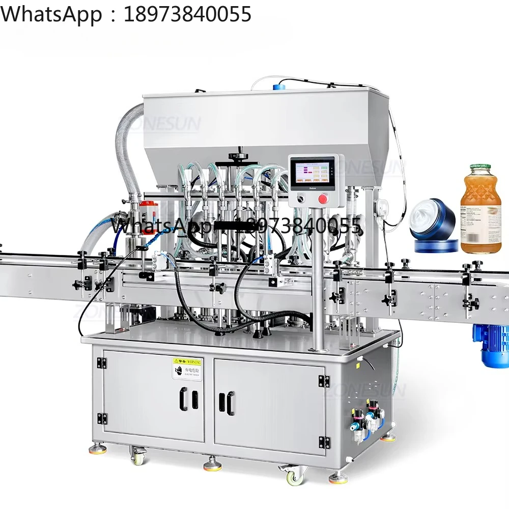 Automatic Six Head Liquid Detergent Viscosity Ointment Thick Paste Shampoo Ketchup Honey Shaving Cream Filling Machine