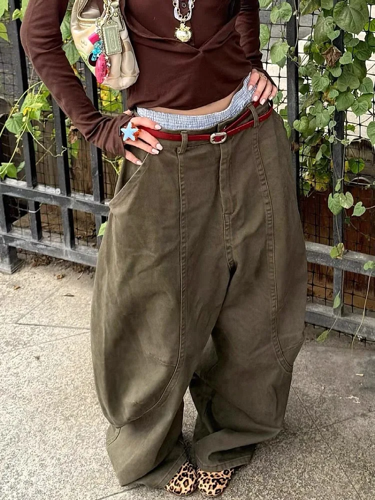 

Retro Military een Deconstructed Knife Blade Workwear Jeans Men's Women's Spring New American Personali Match Long Pants