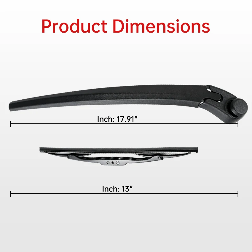 14" Scheibenwischer Heckscheibenwischerblatt Unterlegscheibe Arm für Seat Altea Ibiza 6L 2012 2011 2010 2009 2008 2007 2006 2005 2004 – Detail 2