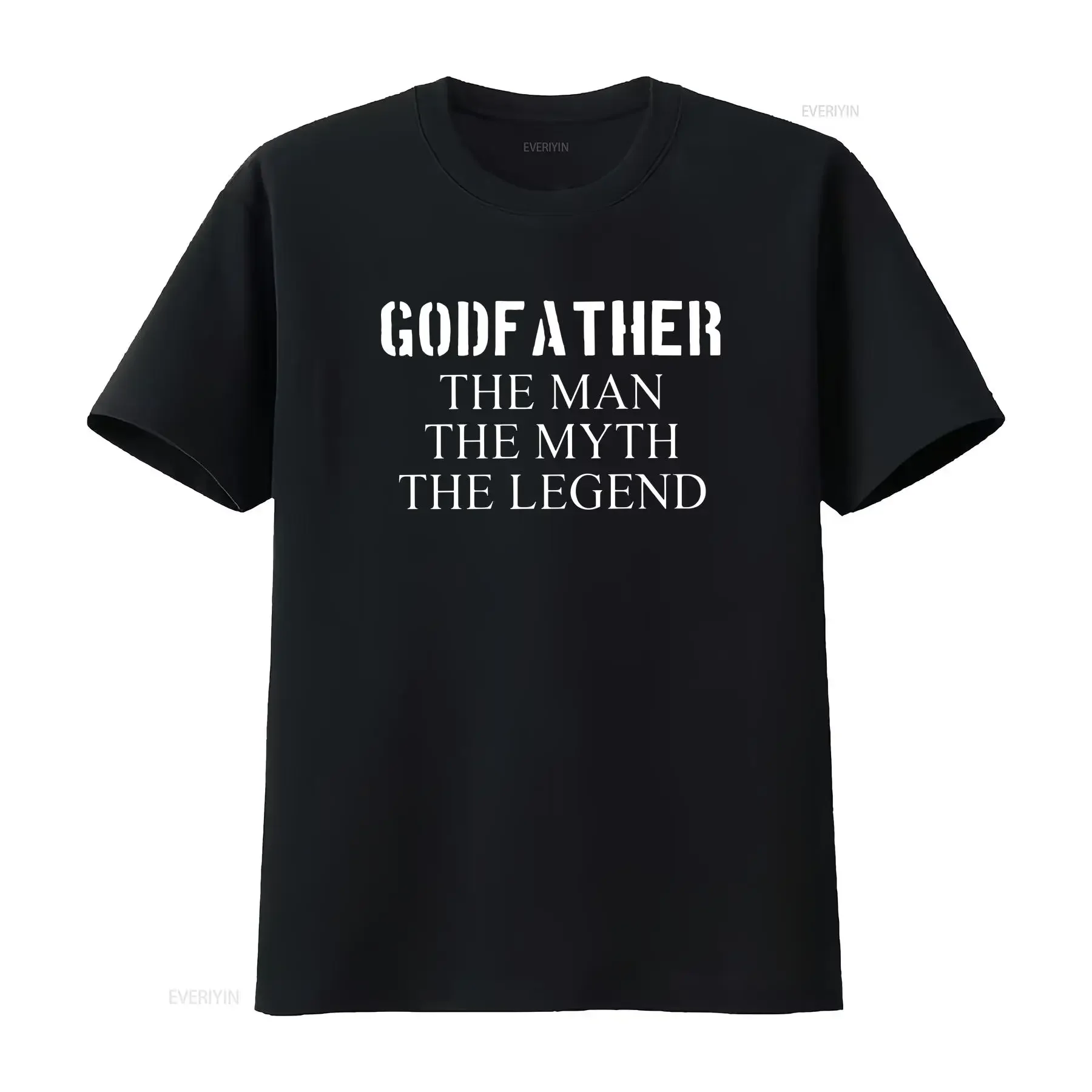 Funny Godfather T shirt Proposal s Birthday for vintage Washed homme Slightly Top For Everyday Wear Versatile fashion Soft