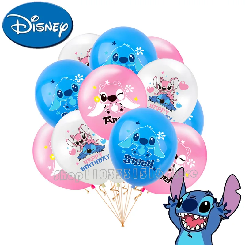 

2024 Disney Stitch Latex Balloon Children's Birthday Party Balloon Decorations Cartoon Balloon Stitch Theme Party Decoration