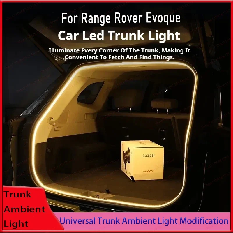 Светодиодные полосы заднего багажника, декоративная лампа для интерьера багажника для Land Rover Range Rover Evoque, аксессуары для интерьера