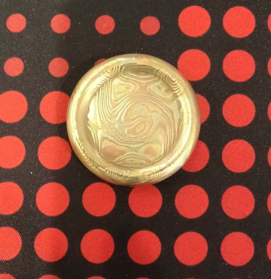 Used EDC ACEDC ppb coin Milk foam mini mokume timascus fidget decompression toy