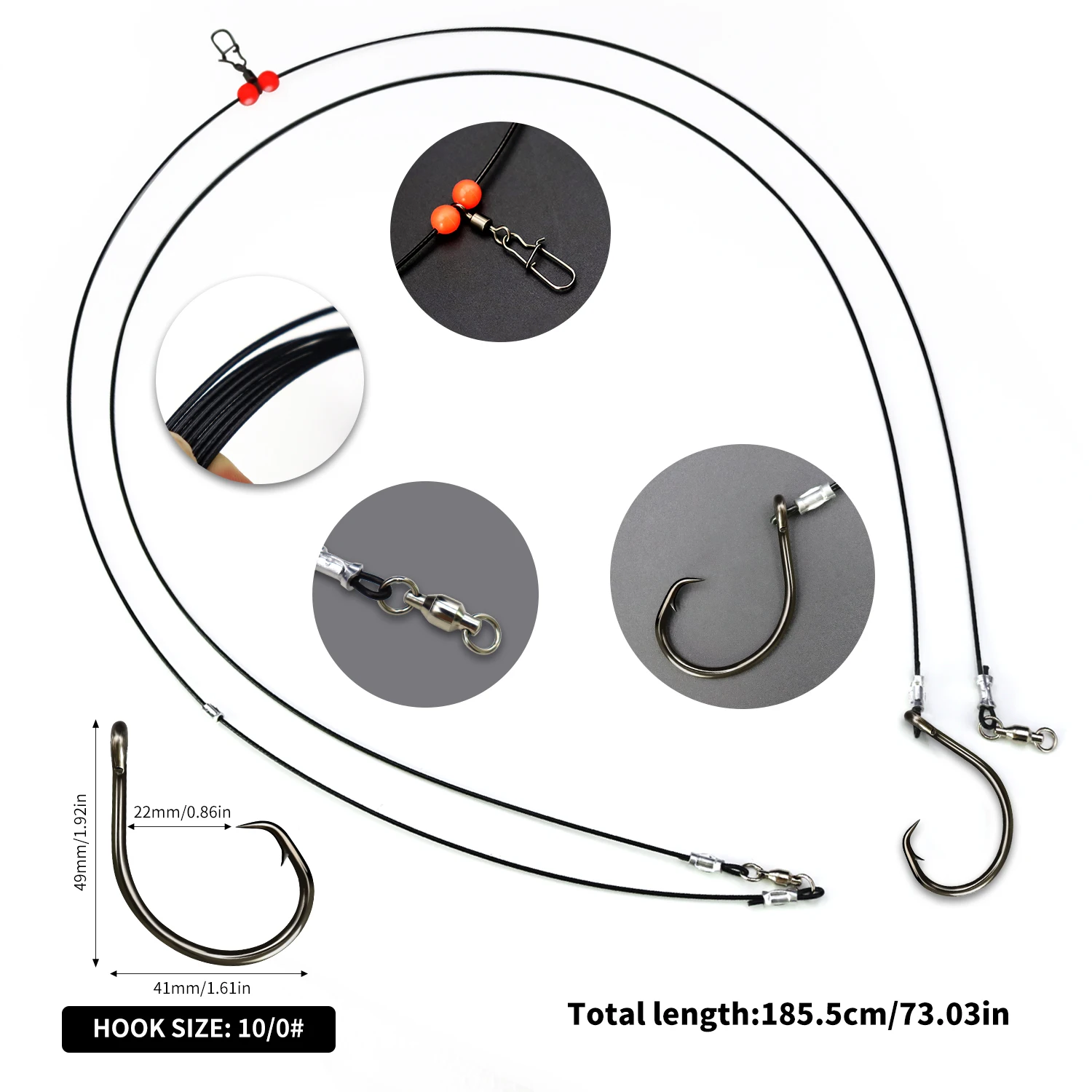 ZYZHE 1pc Sea Fishing Rigs Wit - Fishing Hook Circle review and price