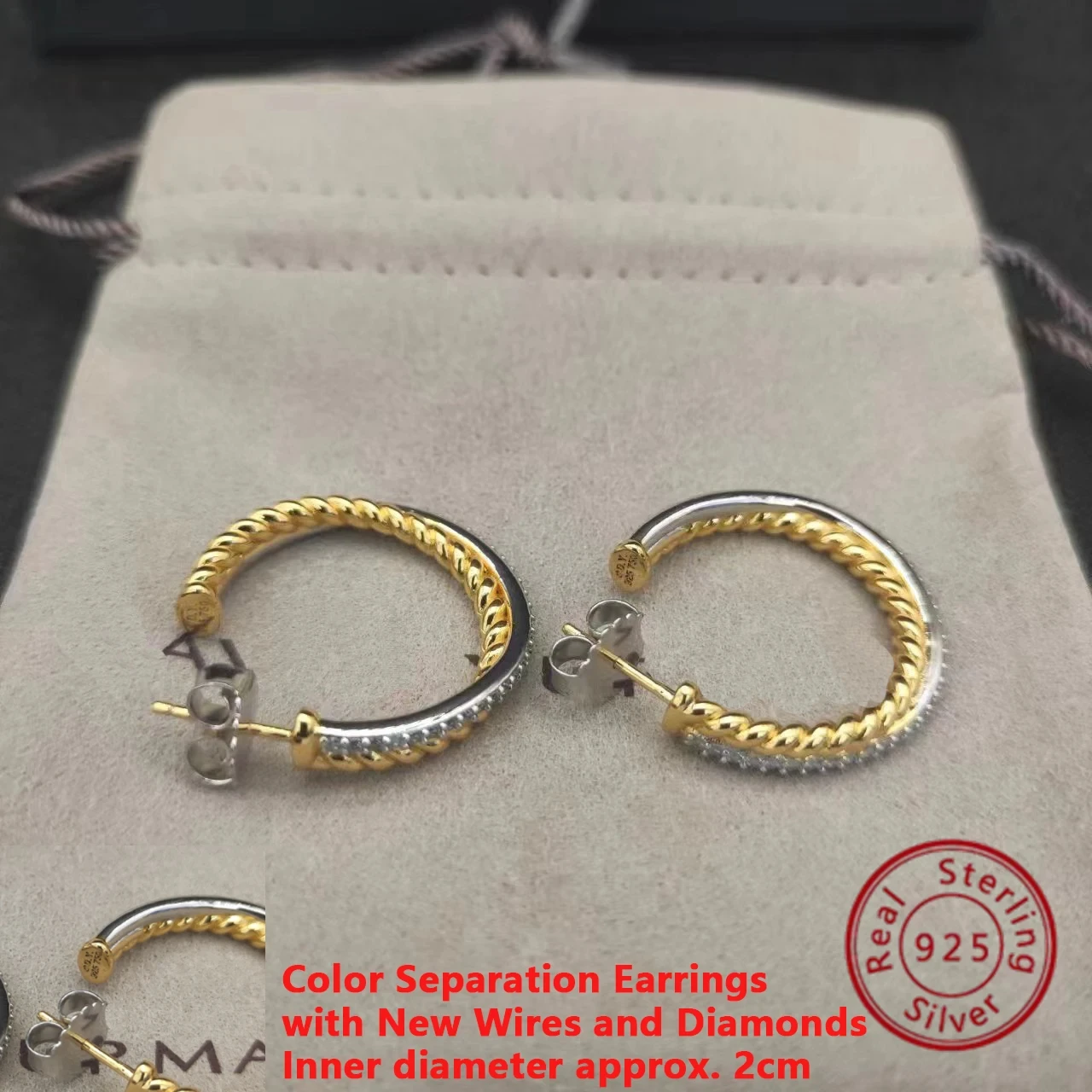 High quality fashion DY gold and silver earrings with the best accessories