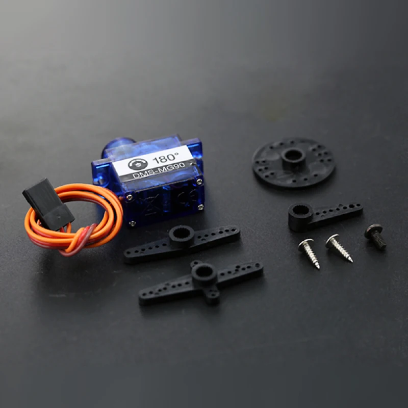 DMS-MG90 Metal Gear Set 9g Servo (1.8Kg) Metal Bearing Compatible with Arduino