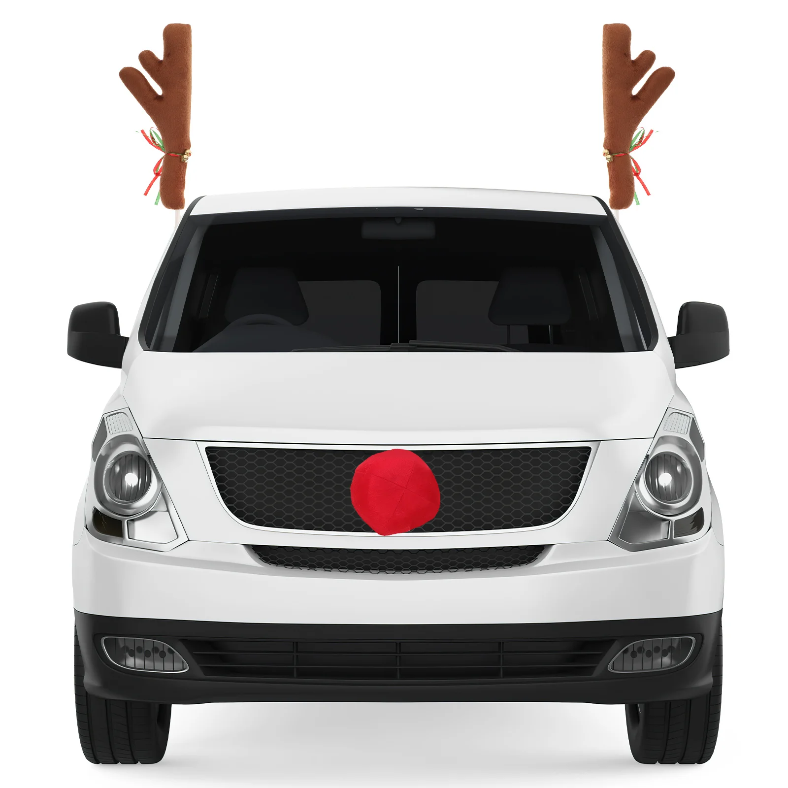 

Christmas Car Decorations Exterior Halloween Reindeer Antler Kit Wreath for Vehicle