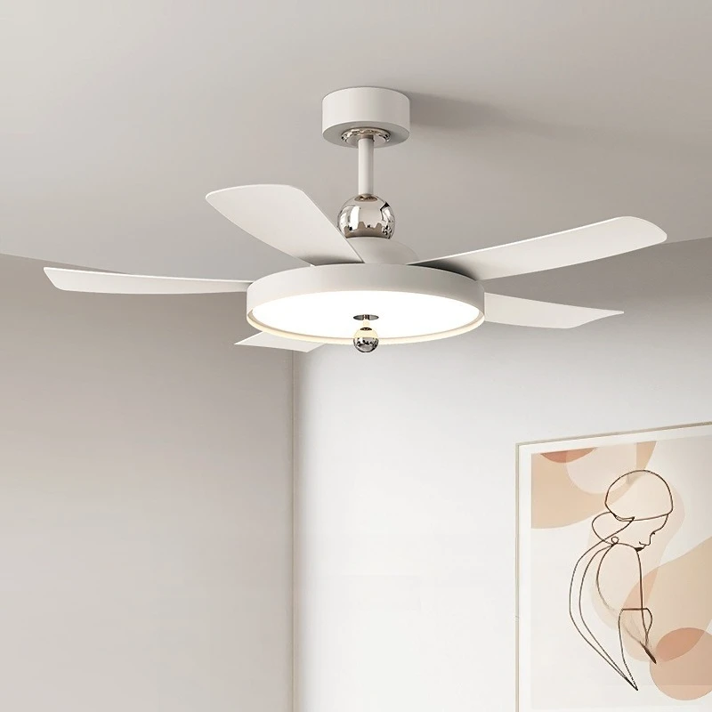 

French Cream Style Ceiling Fan Lamp Living Dining Room Fan Pendant Light Simple and Stylish Home Use High-end Variable Frequency