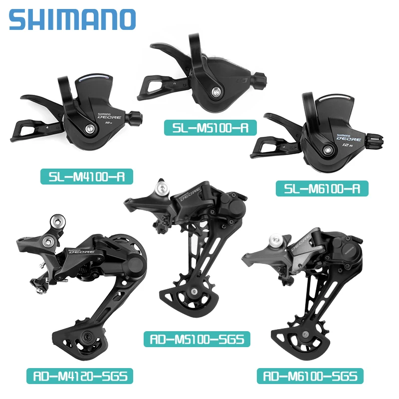 Shimano Deore Shift Lever SL-M4100 M5100 M6100 10/11/12S RD-M4120/M5100/M6100 Rear Derailleur MTB Bike Groupset