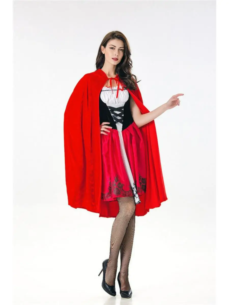 زي تنكري جديد للهالوين مستوحى من الأنمي والحكايات الخيالية، زي ليلى والذئب، ملابس تقليدية صينية للعروض المسرحية #5