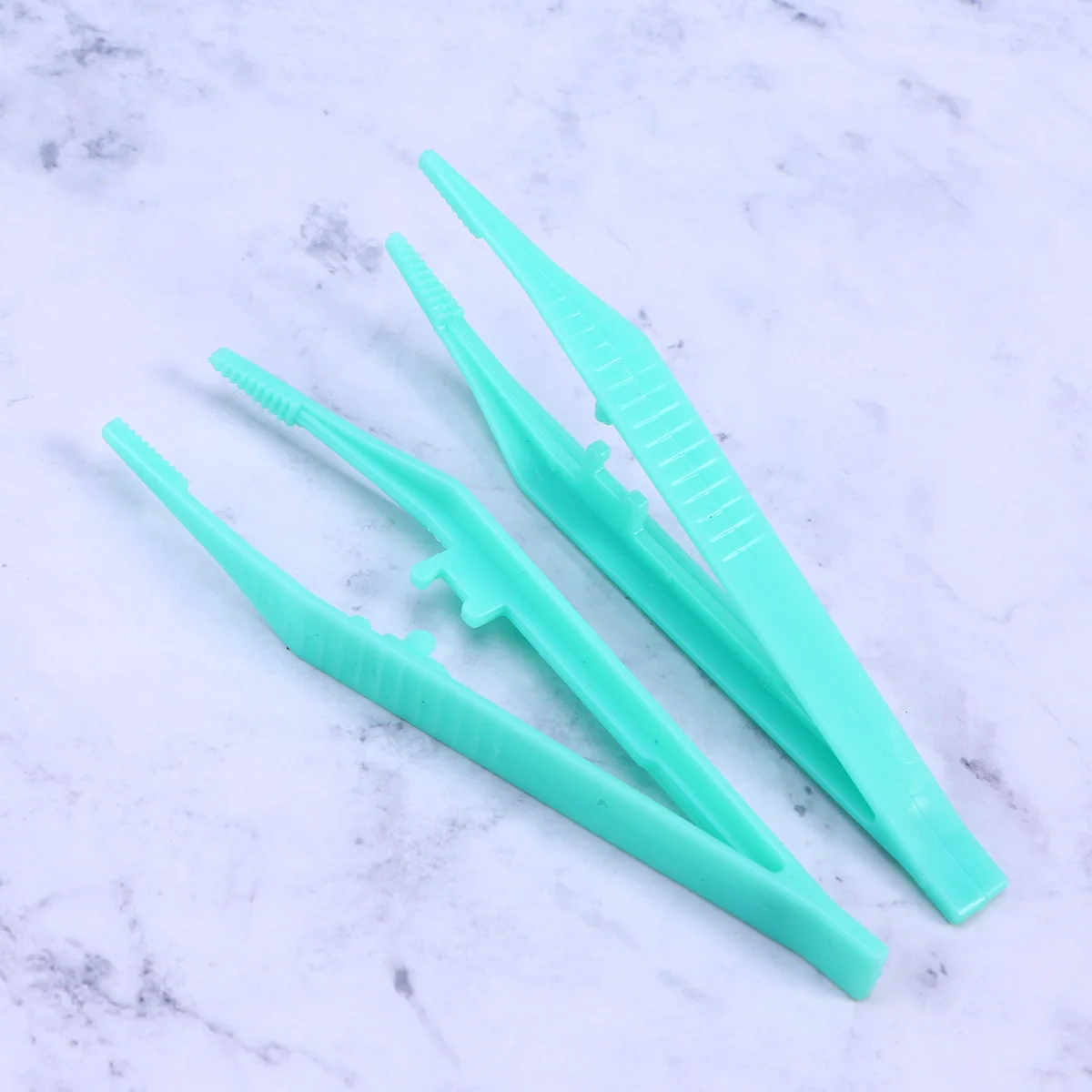 

20 Pcs Plastic Tweezers Arts and Crafts for DIY Forceps Eyebrows Beads Mediacl Accessories