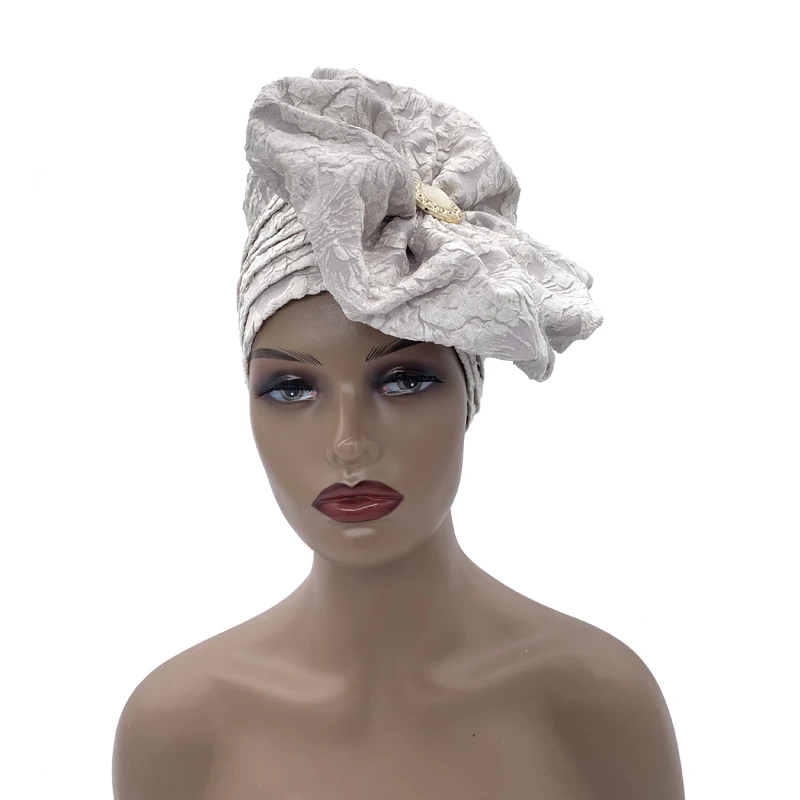 2026 Trendige Damen-Turbanmütze mit großer Blume, modische muslimische Hijab-Kappen, Diamanten-Kopftuch, Damen-Bandana, Chemo-Mütze, afrikanischer Hut – Detail 35
