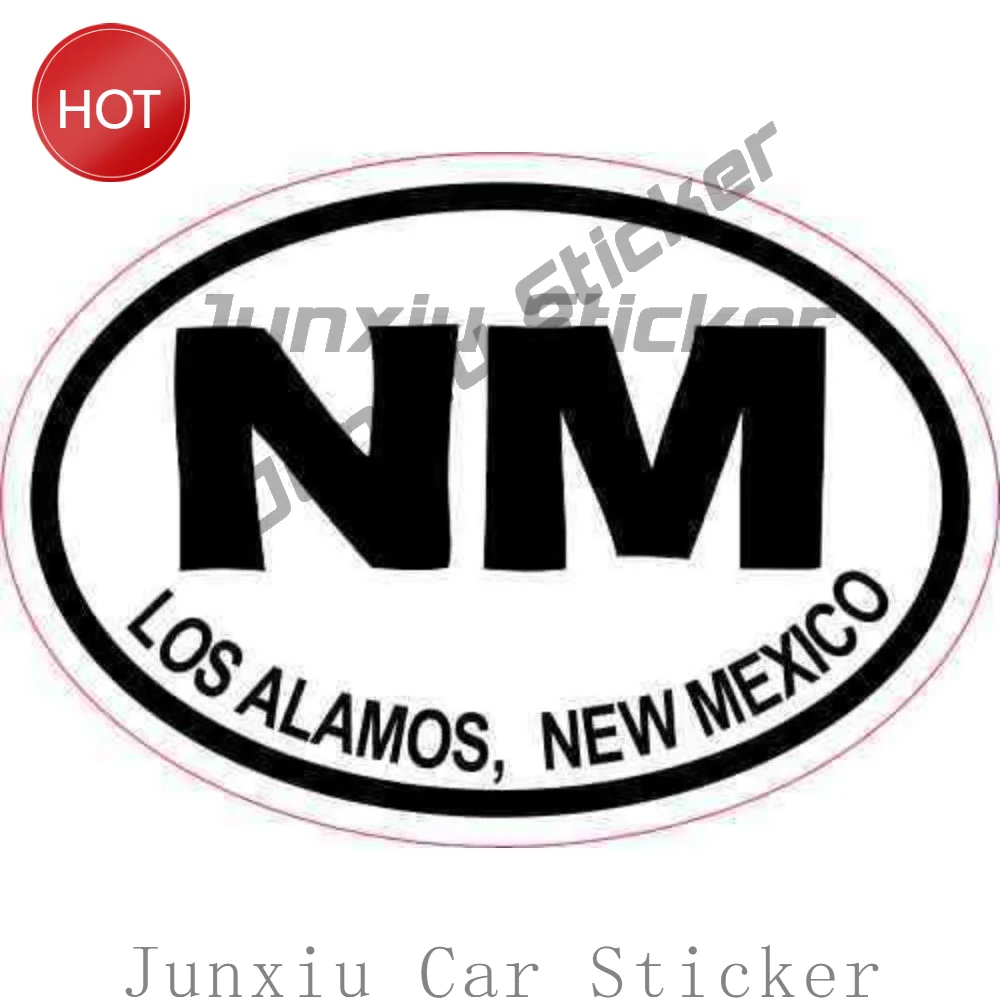 Oval NM Los Alamos New Mexico Sticker For Car Body And Laptop Destination Theme Decal For Travelers And Souvenir Collectors
