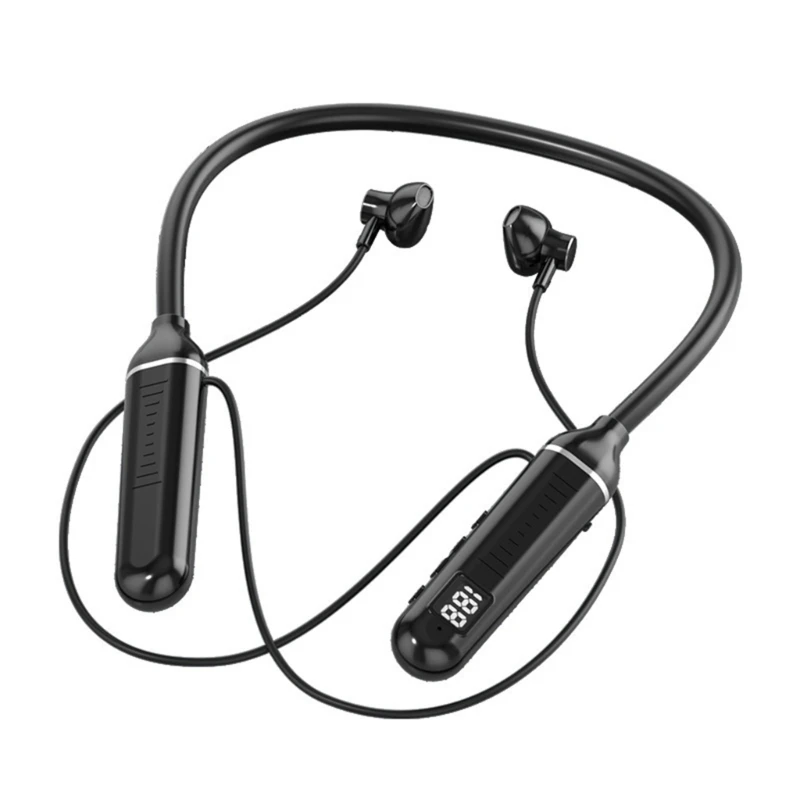 Auriculares con banda para cuello con bloqueo magnético, llamadas claras para auriculares para actividades libre