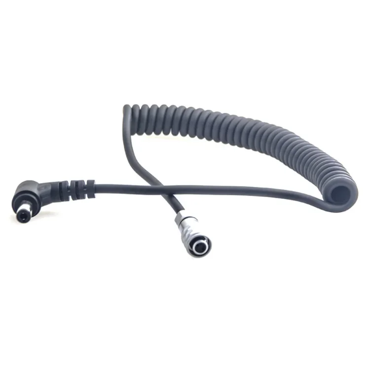 كابل طاقة D-Tap P Tap كابل ملفوف لكاميرا سينما الجيب BMPCC 4K Blackmagic وموصلات Dtap للبطارية مثبتة على شكل حرف V باللون الذهبي