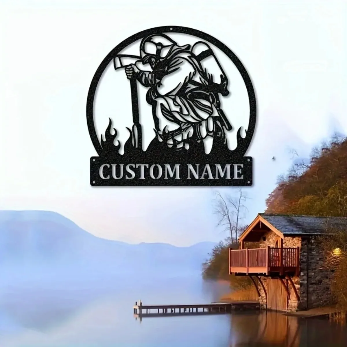 Custom Firefighter Metal Wall Art | Exquisite Craftsmanship | Ideal Gift for Firefighters | Versatile Indoor