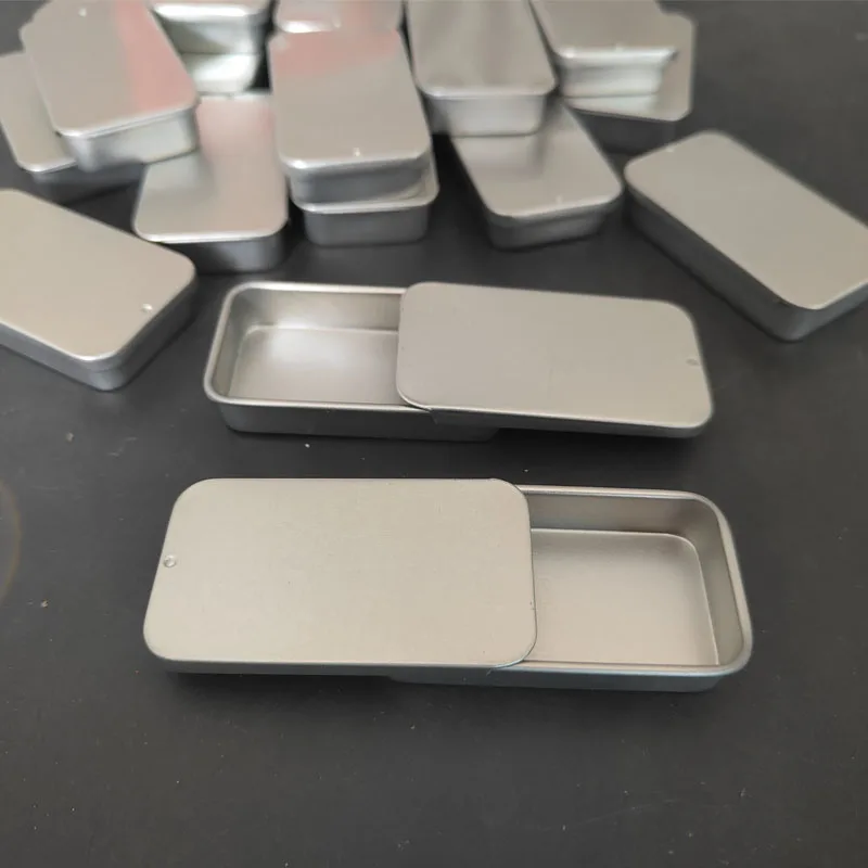 20PC 60x34x11mm Mini Tin Metal Box Sealed Jar Packing Boxes Jewelry Candy Small Storage Cans Coin Earrings Headphones Gift Box