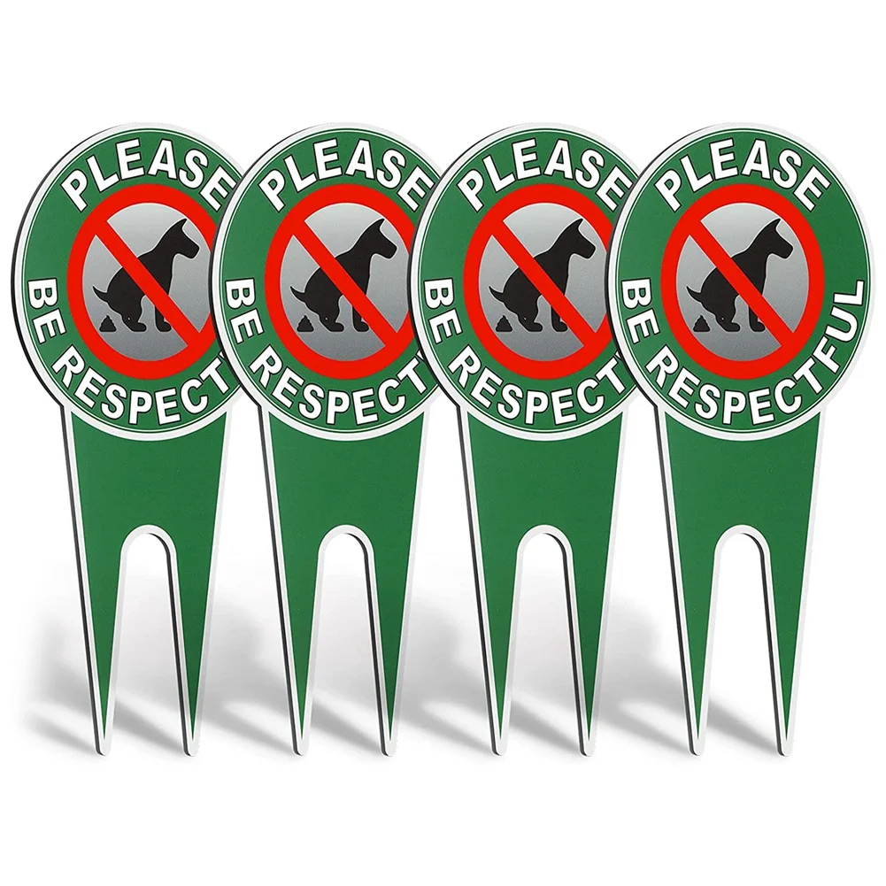 4 Pieces No Poop Dog Signs Please Be Respectful No Pooping Dog Lawn Signs No Dog Poop Yard Signs