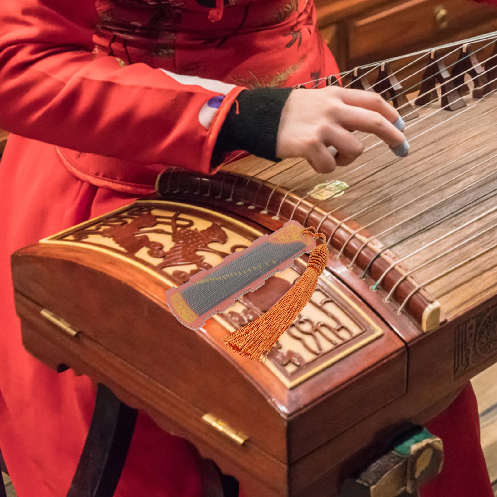 

Nail Tape Guzheng Pick Storage Board Supplies Fake Organizer Practical Holder Case