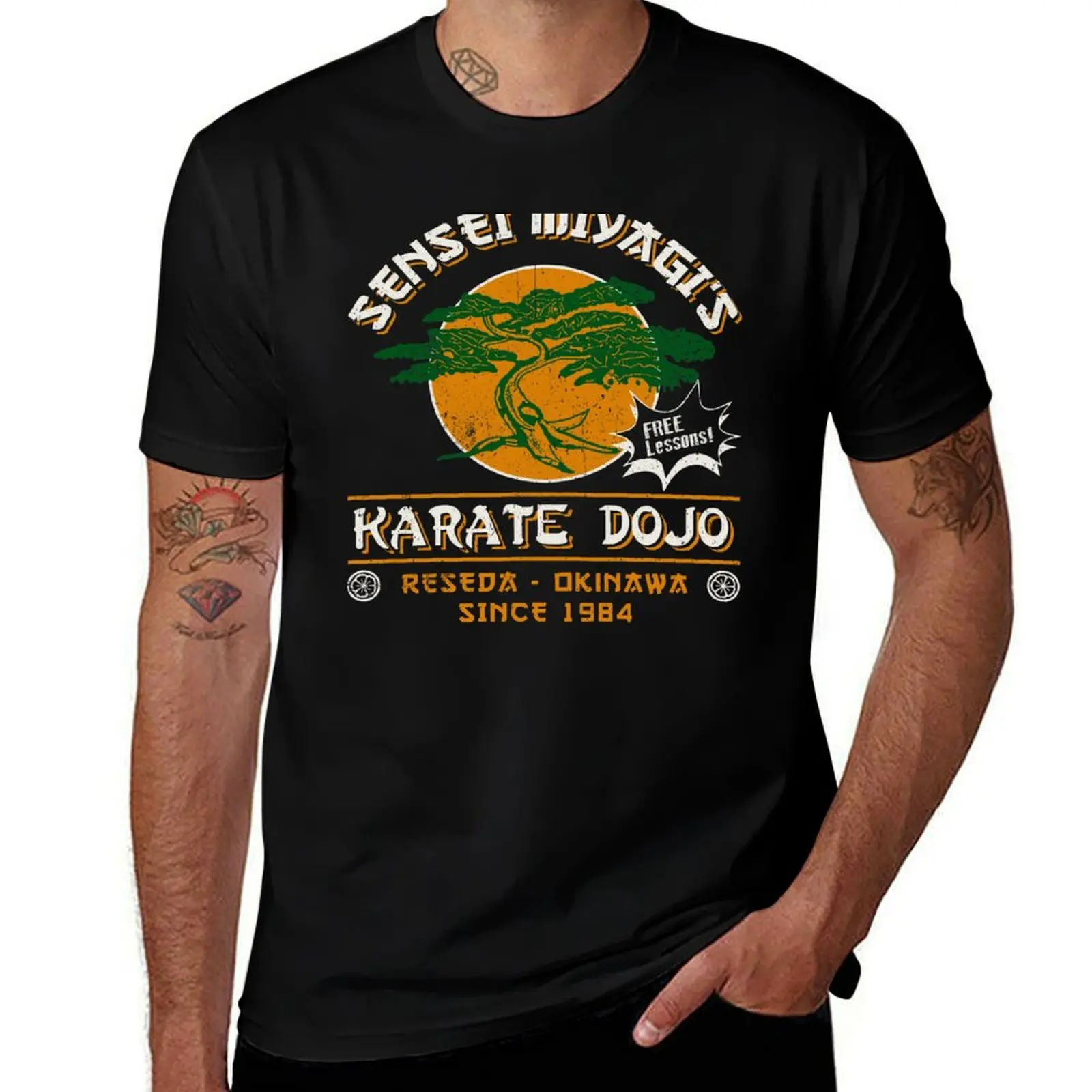 

Футболка Sensei Miyagi's Karate Dojo, незаменимая футболка, мужские футболки с рисунком, футболки для мужчин, хлопковая забавная футболка