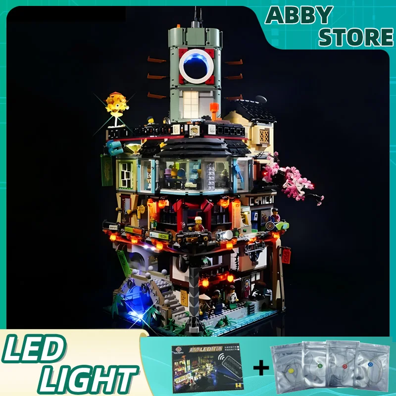 DIY RC LED Light Kit For LEGO 70620 NINJAGO City   (Only LED Light,Without Blocks Model)