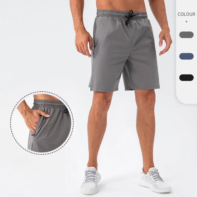 Fanceey-Calça esportiva solta relaxada masculina, tiras reflexivas, secagem rápida, respirável, corrida, fitness, calções de treino, verão