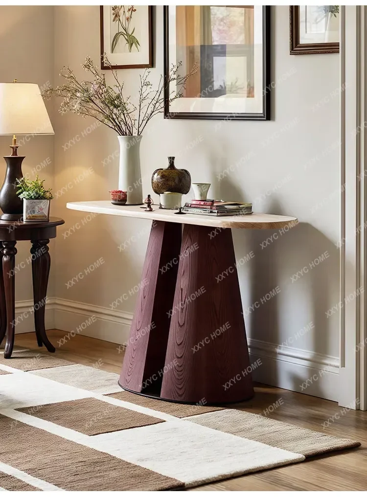 Wabi Silent Wind Living Room Entrance Table Entry Door Entry Long strip storage table against the wallTJ