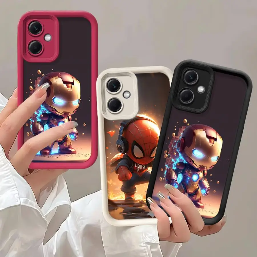 Marvel Sipider Man Back Phone Case for Xiaomi Redmi Note 13 Pro 9 10 11 12 Pro 11S 12S 9s Note 11 Pro Liquid Soft TPU Cover