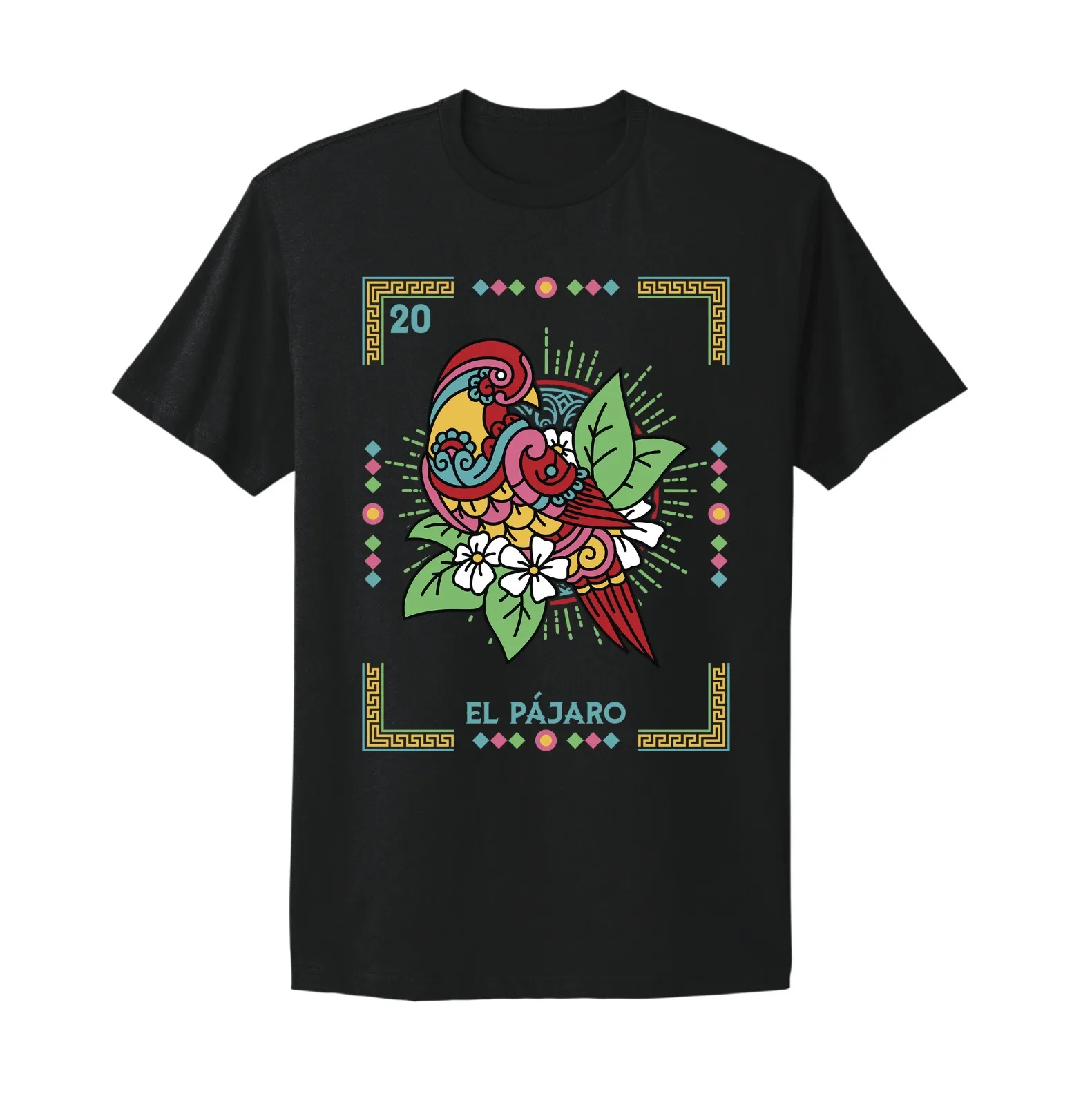 El Pajaro Tarjeta Loteria Mexican Bingo T Shirt