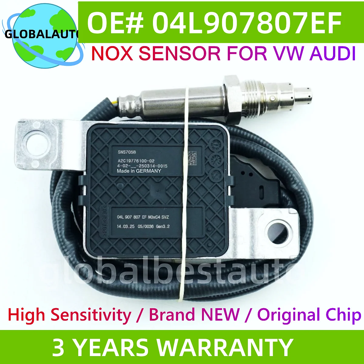 

Датчик кислорода и азота (NOx) для VW Crafter 04L907807EF SNS705B, датчик твердых частиц дизельных выбросов (PM) A2C19776100-02-A38G