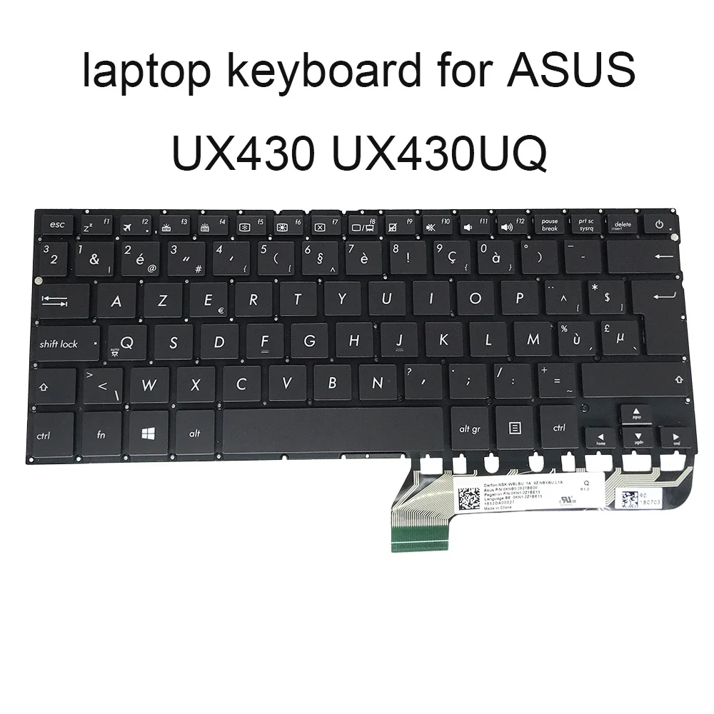 Czech Belgian AZERTY Backlit Keyboard for ASUS ZenBook UX430 UX430UQ UX430UA UX430UAR Keyboard Backlight 0KNB0-2627BE00 2627cs00