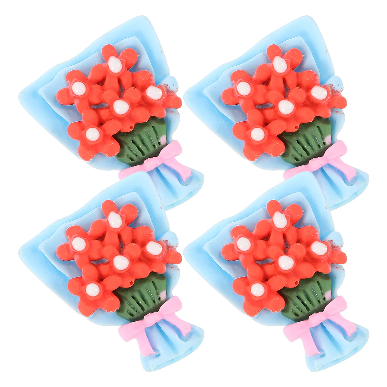 

10Pcs Resin Flower Bouquet Charms DIY Craft Making Accessories for Phone Case Hairpin Decoration Handmade Resin Mini Charms