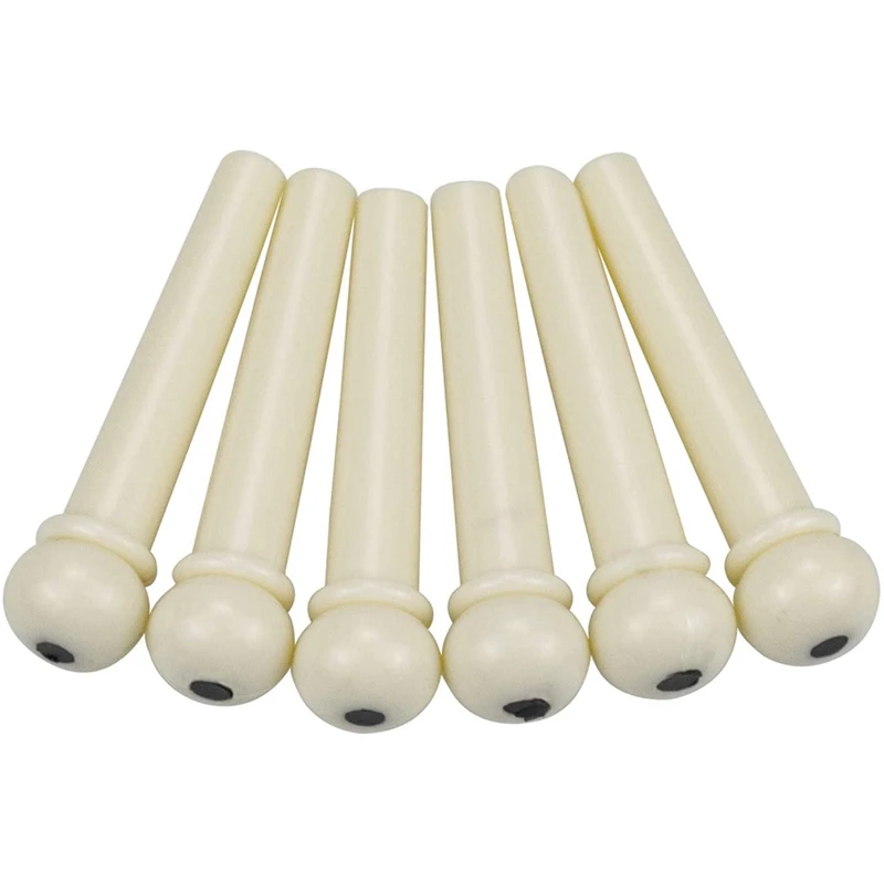 36 Pack Acoustic Guitar Bridge Pins With Bridge Pin Puller Remover, Guitar Saddle And Nut, Ivory And Black