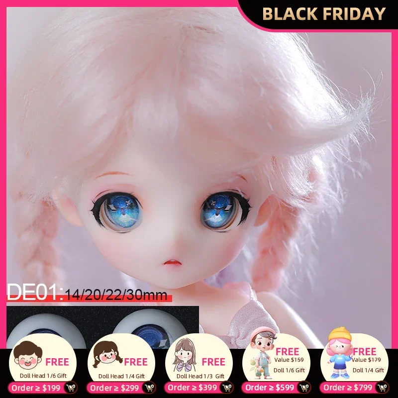 New Arrival BJD Cartoon Resin Eyeball Free shipping  DE01 DE02 14mm 20mm 22mm 30mm Anime Figure eyes BJD Doll accessories