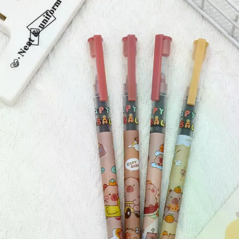 

4 шт., набор шариковых ручек Capybara Direct Liquid, быстросохнущие офисные школьные принадлежности, канцелярские принадлежности