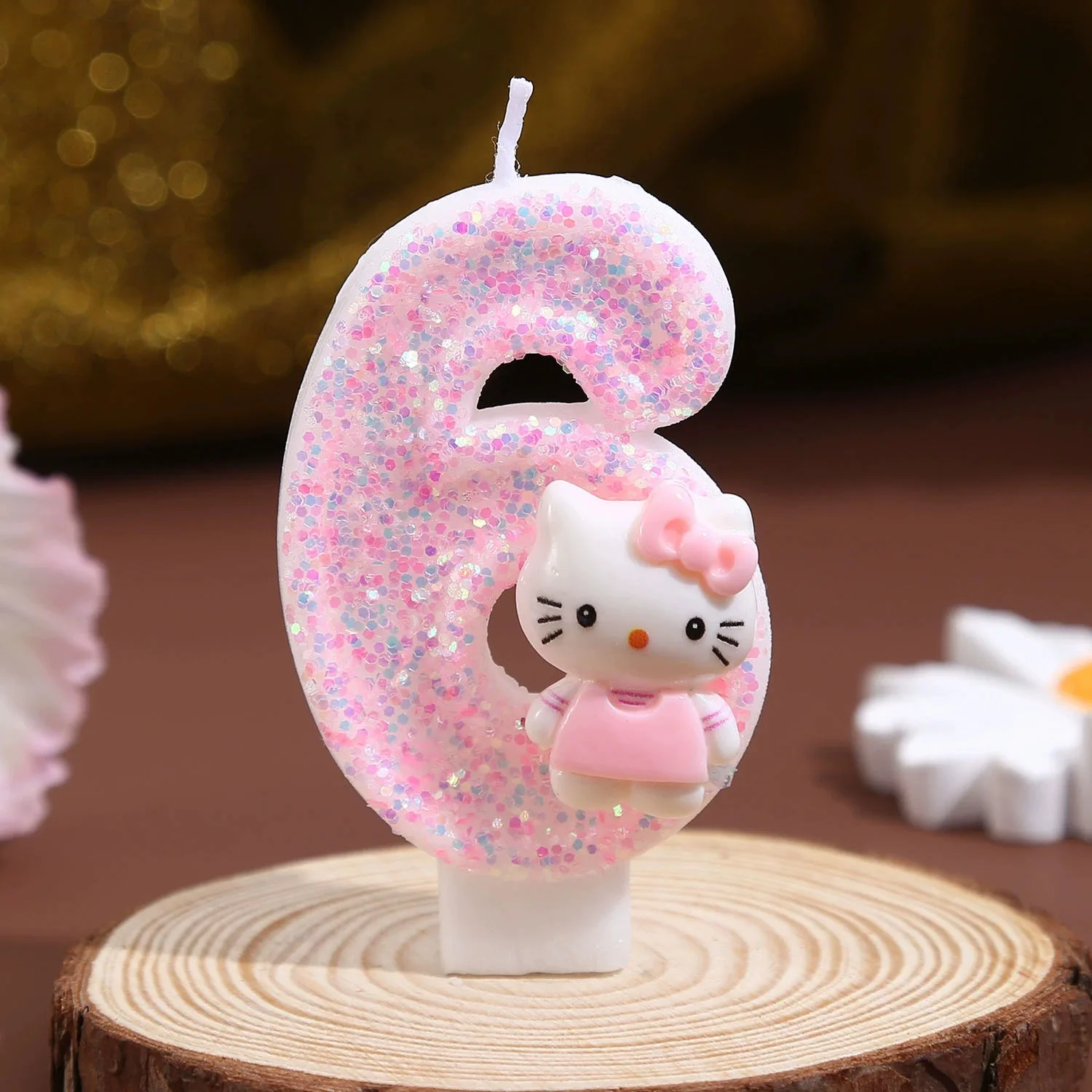 مجموعة شموع الحفلات ذات الطابع Hello Kitty رقم 0-9 لتزيين كعكة حفلات أعياد الميلاد وحفلات استقبال المولود الجديد لمستلزمات حفلات الأطفال