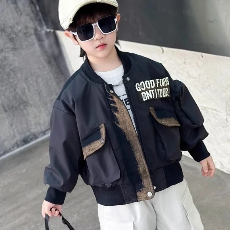 سترة بيسبول للأولاد 2025 سترة عصرية للربيع والخريف على الطراز الكوري ملابس خروج متعددة الاستخدامات للأطفال ملابس خارجية مريحة عصرية #6