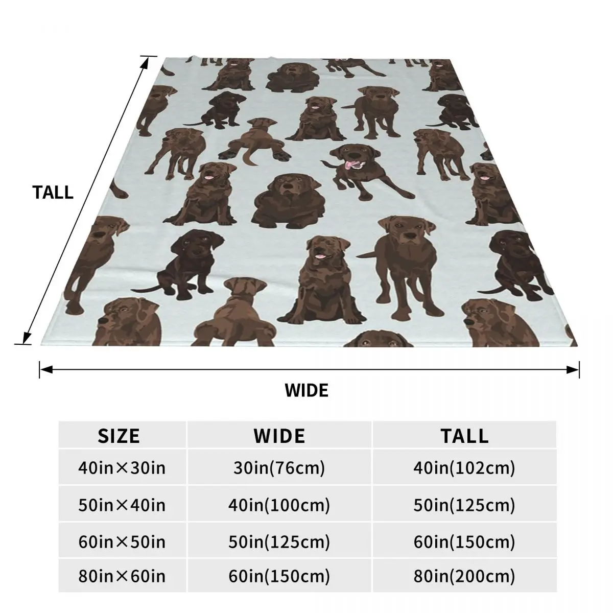 Chocolate Labrador Blankets Flannel Sofa Throw Blanket Breathable for Home Bedroom Outdoor Throws Bedspread Quilt