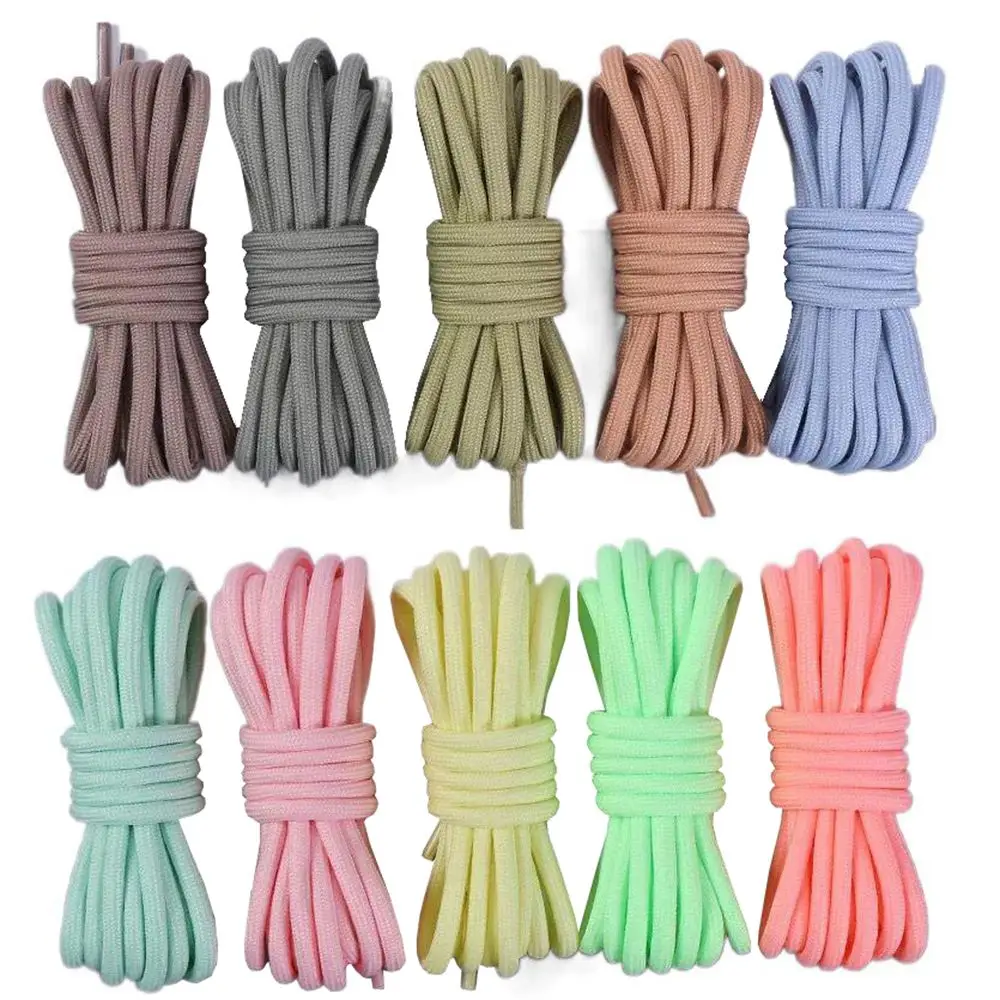 

1Pair 2022 Round Shoelaces Polyester Solid Classic Shoelace For Yezy Sports Martin Boot Shoe Laces Sneaker Cords Strings