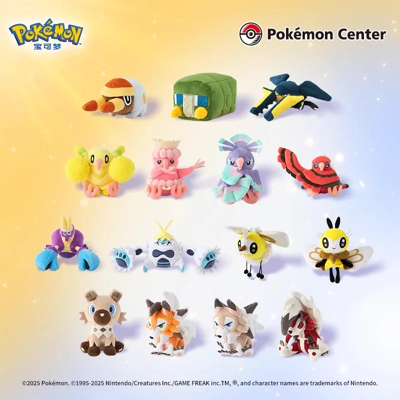 

Плюшевая кукла Pokémon Palm Collection Alola Region Charjabug Lycanroc Oricorio Crabrawler Grubbin, детский подарок на день рождения