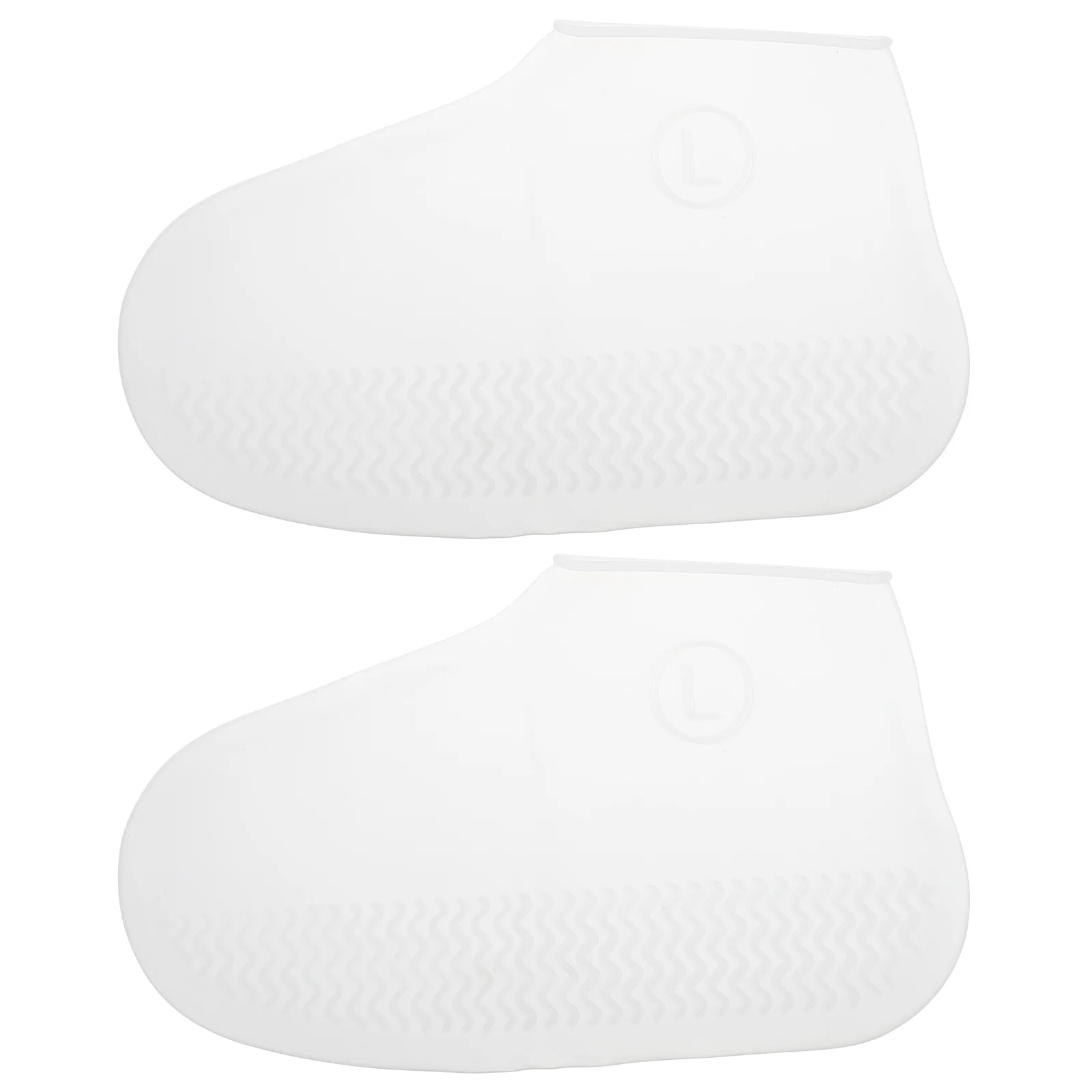 

1Pair Waterproof Shoe Covers Silicone Durable Elastic Rainproof Overshoes for Outdoor Travel Camping White Size L Shoe