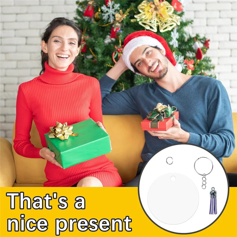 

ABBY-Metal Sublimation Keychain Blanks Double Sided Sublimation Blanks Keychain Blanks Round