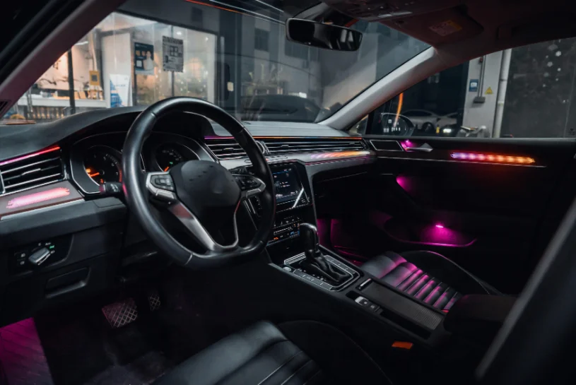 SJC 64 Color Car Ambient Light for B8 2017-2021 Wood Grain Style Symphony Car Interior Light Accessories