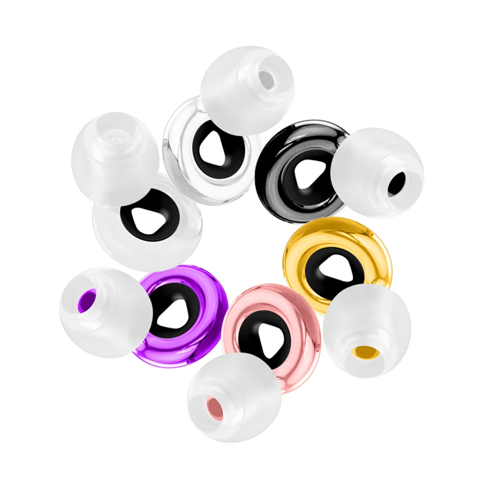 Quiet Ear Plugs for Noise Reduction – Super Soft, Reusable Hearing Protection for Sleep,Swim, Work 8 Ear Tips in XS/S/M/L